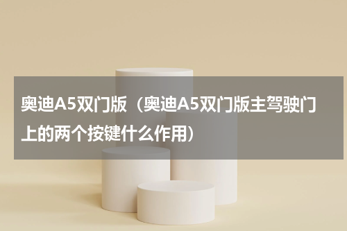 奥迪A5双门版（奥迪A5双门版主驾驶门上的两个按键什么作用）