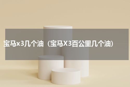 宝马x3几个油（宝马X3百公里几个油）