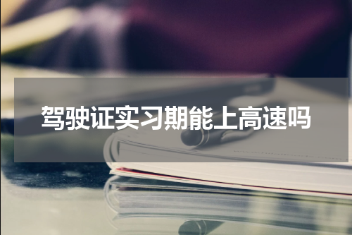 驾驶证实习期能上高速吗