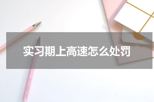 实习期上高速怎么处罚