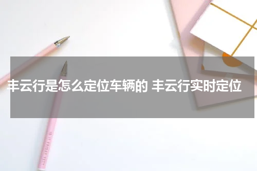 丰云行是怎么定位车辆的 丰云行实时定位