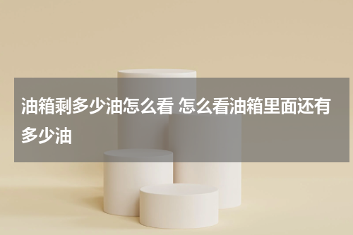 油箱剩多少油怎么看 怎么看油箱里面还有多少油