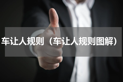 车让人规则（车让人规则图解）