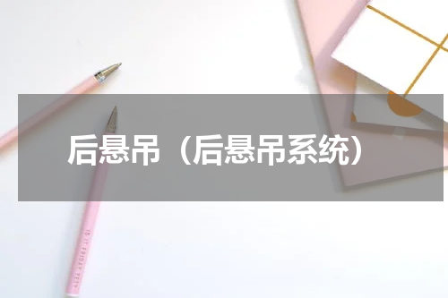 后悬吊（后悬吊系统）