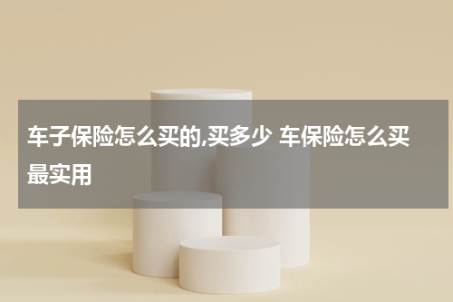车子保险怎么买的,买多少 车保险怎么买最实用