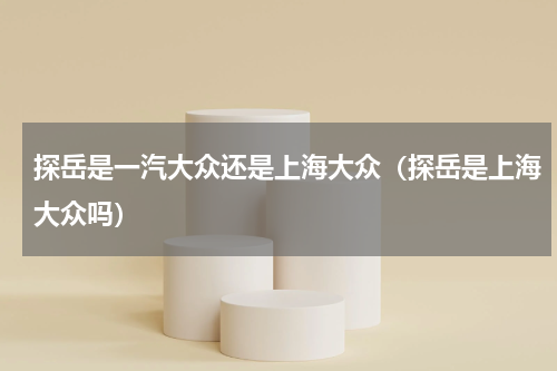 探岳是一汽大众还是上海大众（探岳是上海大众吗）