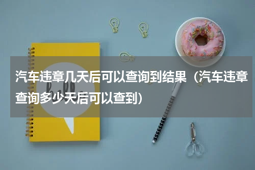 汽车违章几天后可以查询到结果（汽车违章查询多少天后可以查到）