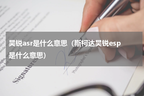 昊锐asr是什么意思（斯柯达昊锐esp是什么意思）