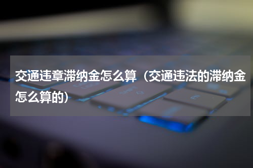 交通违章滞纳金怎么算（交通违法的滞纳金怎么算的）
