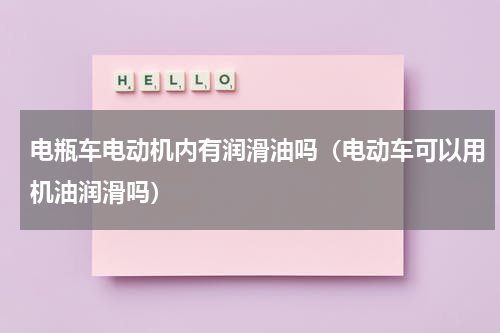 电瓶车电动机内有润滑油吗（电动车可以用机油润滑吗）