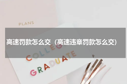 高速罚款怎么交（高速违章罚款怎么交）