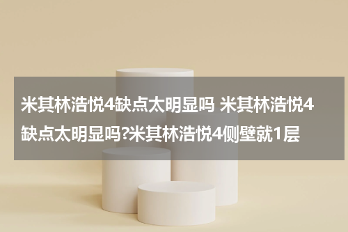 米其林浩悦4缺点太明显吗 米其林浩悦4缺点太明显吗?米其林浩悦4侧壁就1层