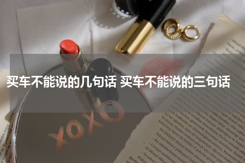 买车不能说的几句话 买车不能说的三句话