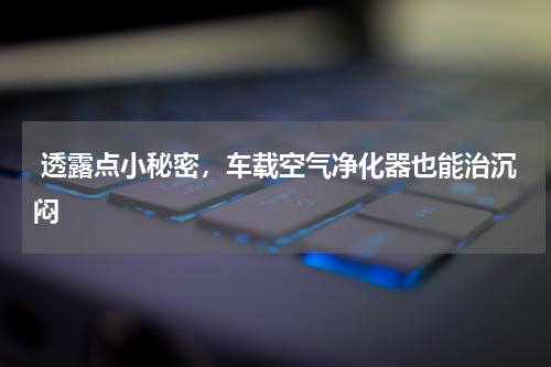  透露点小秘密，车载空气净化器也能治沉闷 