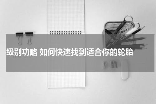  级别功略 如何快速找到适合你的轮胎 