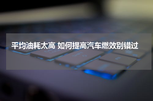  平均油耗太高 如何提高汽车燃效别错过 