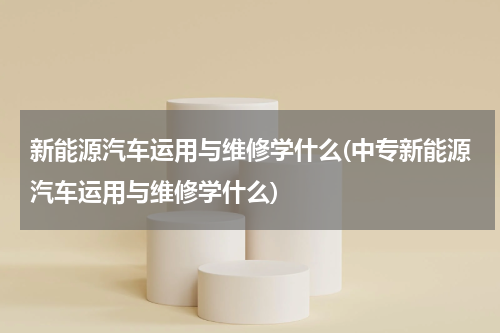 新能源汽车运用与维修学什么(中专新能源汽车运用与维修学什么)