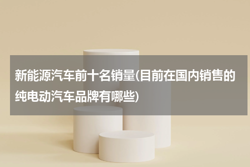 新能源汽车前十名销量(目前在国内销售的纯电动汽车品牌有哪些)